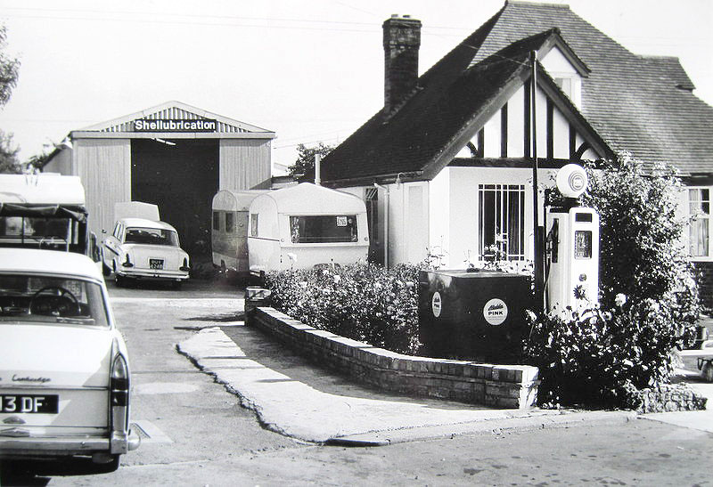 view of the workshop behind the garage forecourt