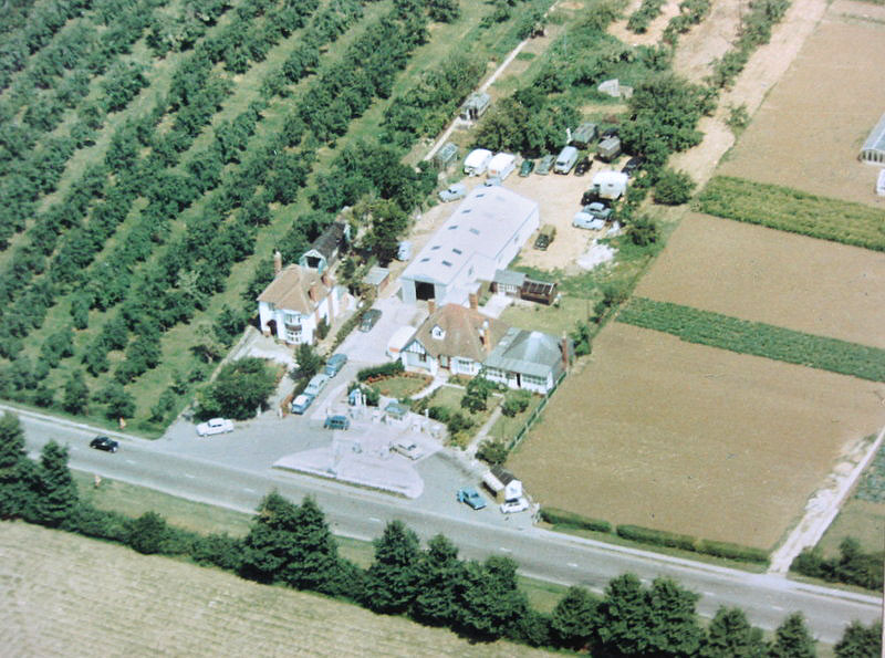 Land to the east of the garage before "Sundene" was built and the nice neat orchard on West side, owned by the Harman family