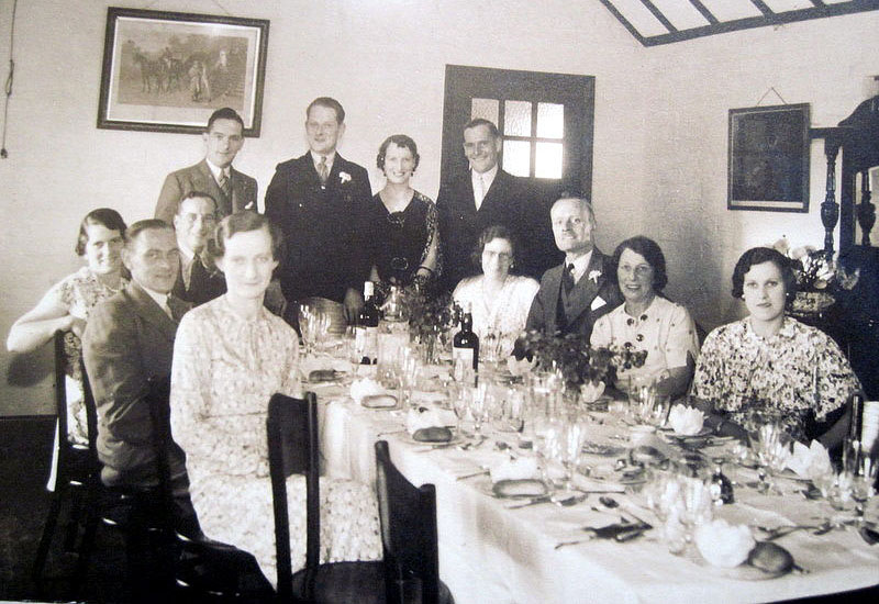 A party in the Tea Room of the Sandys arms (1940s?)
