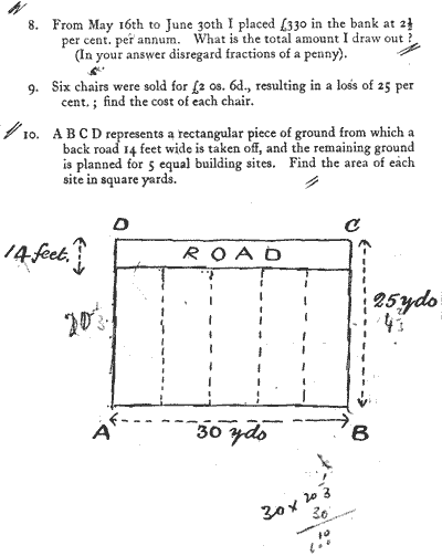 Examination paper (Arithmatic)