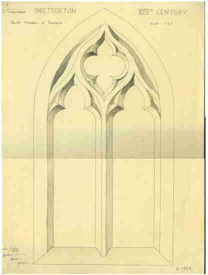 Church architectural drawing by Samuel Hemming Johns