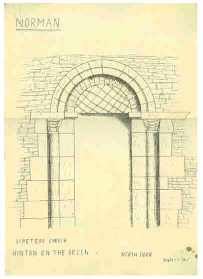 Church architectural drawing by George Lewis Sutton