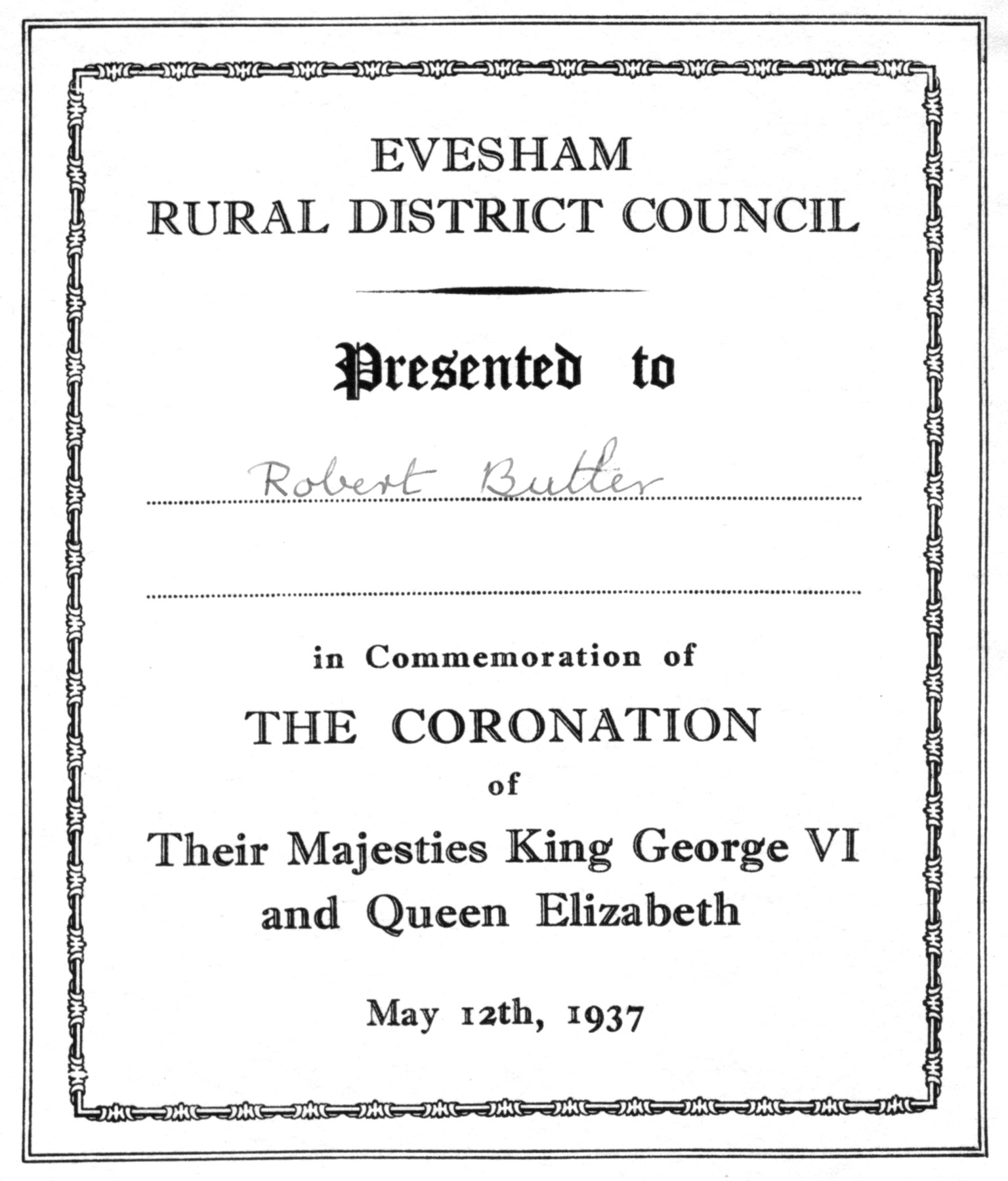 Bob Butler Coronation book