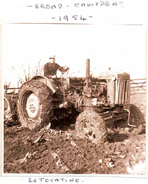 Broad Campden, 1954 - rotovating