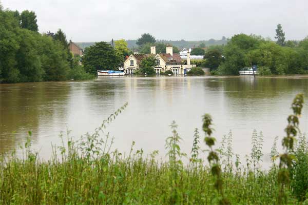 Beyond the parish (3 of 3). The sad state of the Bridge Inn by the River Avon in Offenham. Photo: Lizzie Noyes.