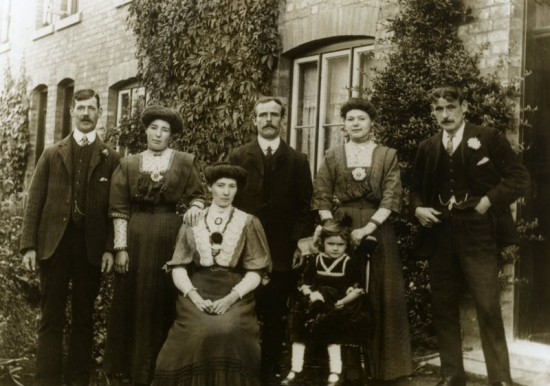 In front of the row of terraced cottages where Hody’s Place now stands.