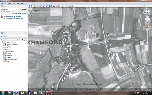 Aerial photograph from 1945