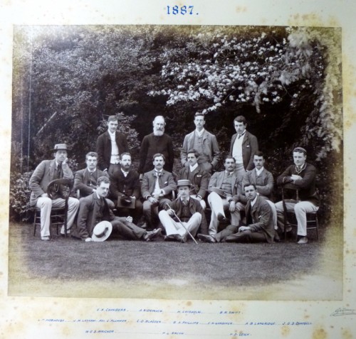 The Pelican Essay Club at Corpus Christi College (B.R.Swift standing on far right).