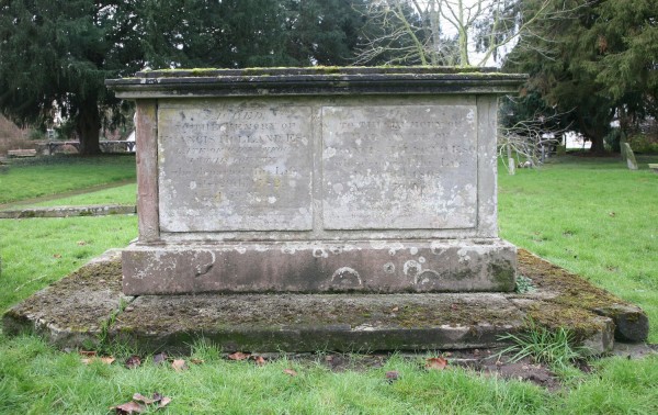 The Holland grave in Cropthorne Churchyard