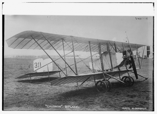 A Caudron biplane; the type John Drysdale used when learning to fly