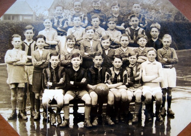 This picture shows the two Badsey School football teams – the’ Greens’ and the ‘Red & Blacks’ - in 1931.  Jack Haines is in the back row, second from the right.