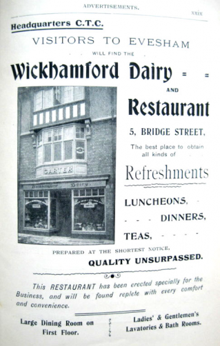 Wickhamford Dairy advert