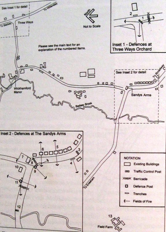 General plan of the Wickhamford defences.