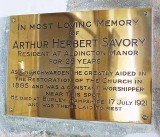 Brass Plaque, St James Church, Badsey