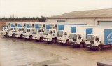 A fleet of nine LBG trucks