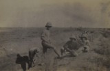 Sergeant Swinnerton, Sergeant Robinson, Private Ford digging the Sannaiyat trenches, Mesopotamia, 1917