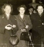 Irene Seymour (centre), Kitty Wright (right) and 'Gladys' (left) on a girl's night out.