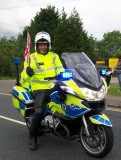 A happy Police escort