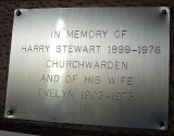 Small Metal Plaque above Vestry door