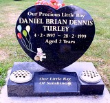 Heart-shaped headstone