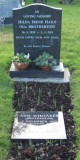 Headstone with separate flat tablet towards foot of plot