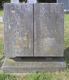 Open book headstone