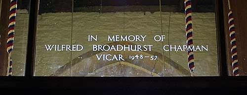 Memorial Engraved in Glass Screen, St James Church, Badsey