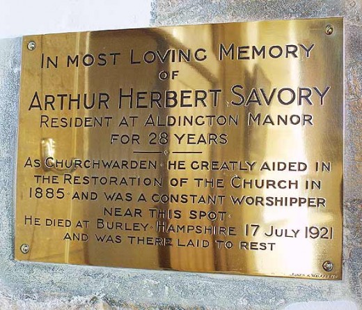 Brass Plaque, St James Church, Badsey