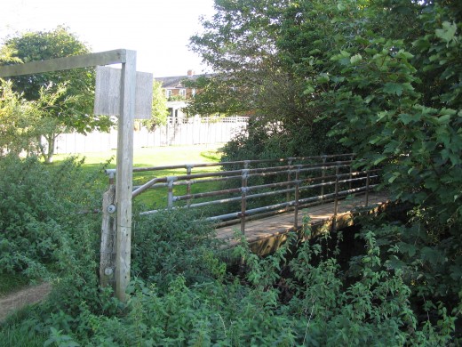 Badsey/Aldington - Monks Path bridge over Badsey Brook