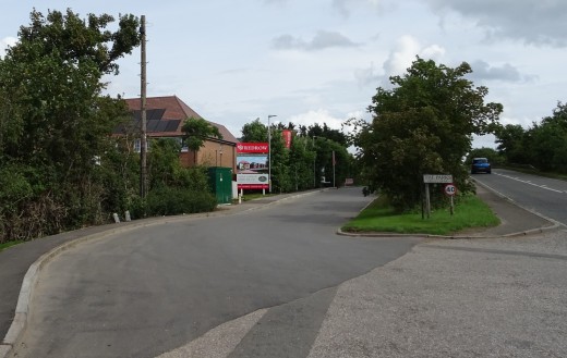 Entrance to Lodge Park Drive, August 2017.