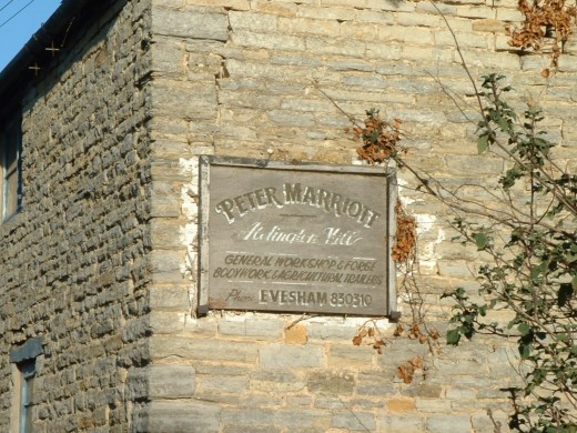 Peter Marriott, Aldington Mill, workshop sign, April 2006.