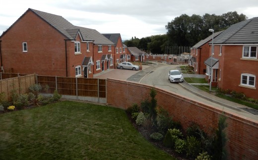 Sladden Close from the Show Home 1st floor, September 2018.