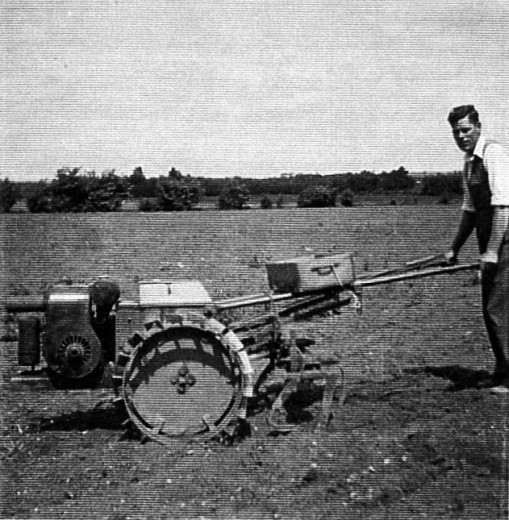 Harry Cook and his rotovator