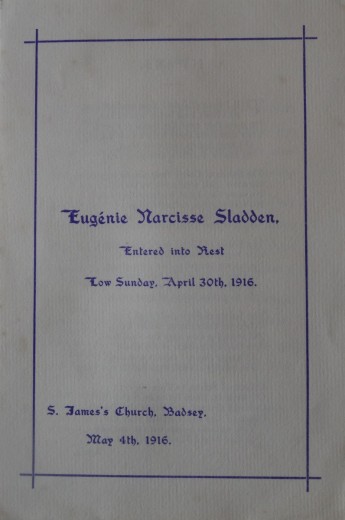 Funeral of Eugénie Sladden