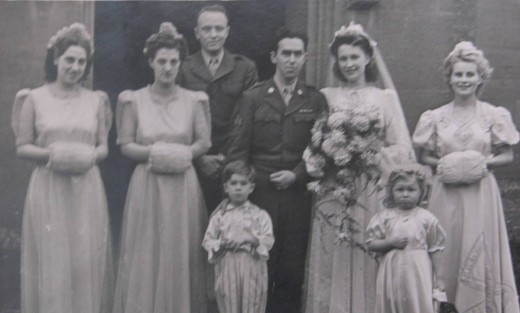 1945 wedding – June James & Ralph Gangi