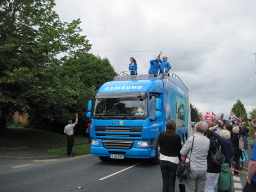 Another of the escorting vehicles