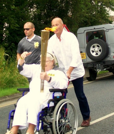 Second torch-bearer, Moira Starkey