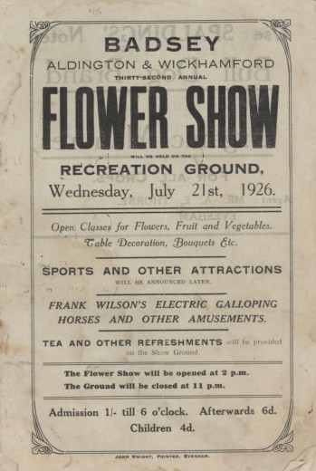 Programme front cover