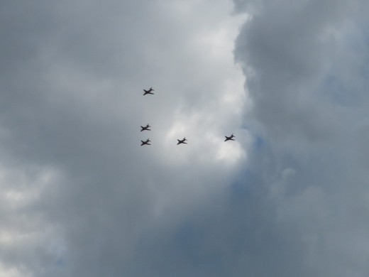 Red arrows fly-past