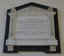 Memorial plaque for Elizabeth Sladden's parents, Thomas and Elizabeth Coleman.