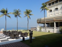 Ocean terrace where May took tea in 1905 - photo, Maureen Spinks, 2019