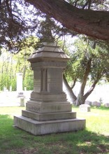 Grave of Josephine B Butler at Milford Center Cemetery, Connecticut, USA.